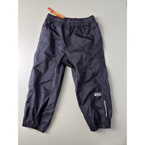 REI CO-OP Black  WINDBREAKER Waterproof RAIN PANTS Outdoor Trail Gear Toddler 3T